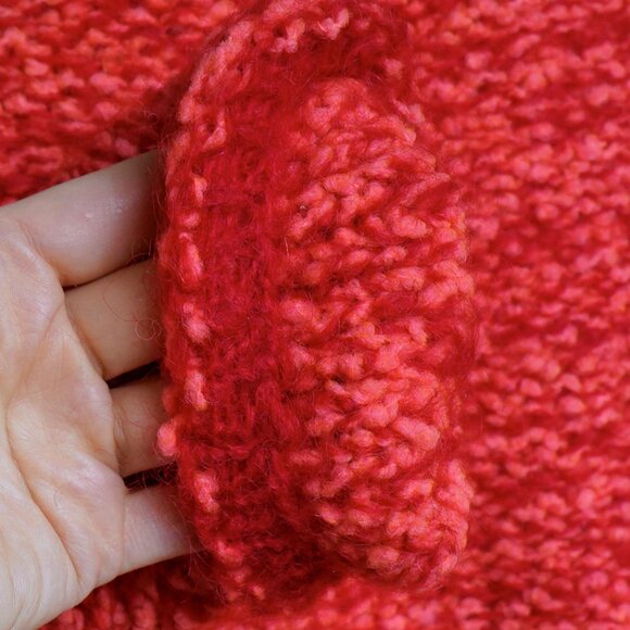 Saks VTG 60s Wool Sweater Mock Neck Boxy Fit Twee Mad Men 3/4 Sleeve Turtleneck - Picture 7 of 13